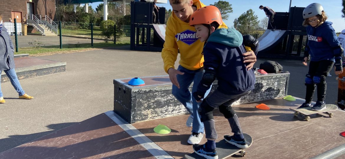 cours de skate en février