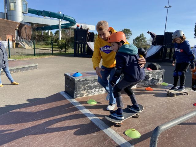 cours de skate en février
